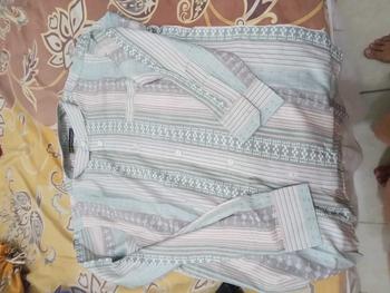 Product Review of HM - Kemeja koko pria Dewasa lengan panjang Motif salur Batik, Atasan baju lebaran Keren Muslim terbaru 2025.Katun Formal Casual Santai from u**8 1