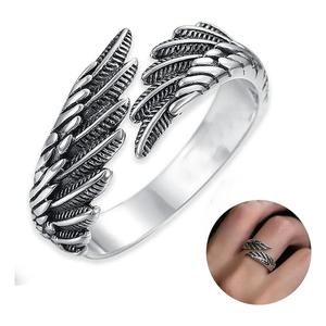 Anillo Alas de Ángel de Plata - Ajustable