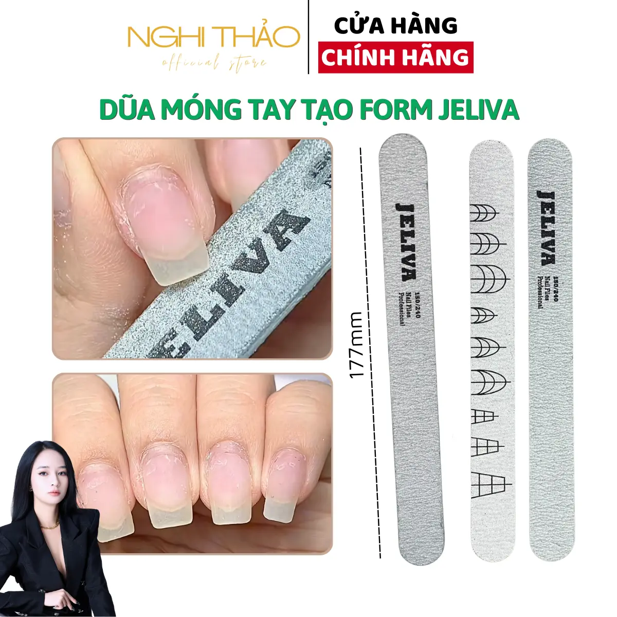 Dũa móng tay tạo form jeliva NGHI THẢO