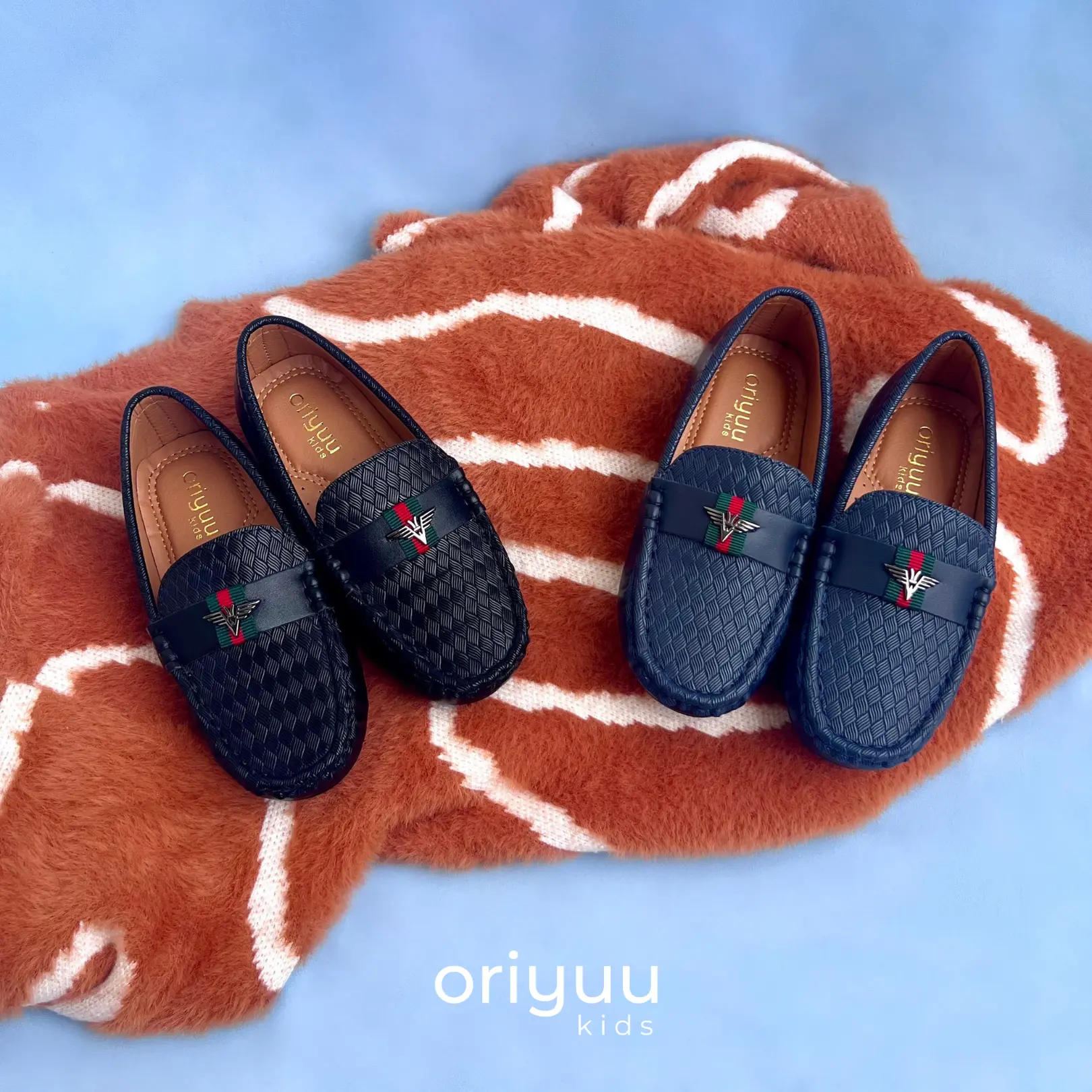 Mini Gentleman - Maverick - Oriyuu Kids - Sepatu Pantofel Anak Laki Formal Pesta Slip On Kulit Hitam
