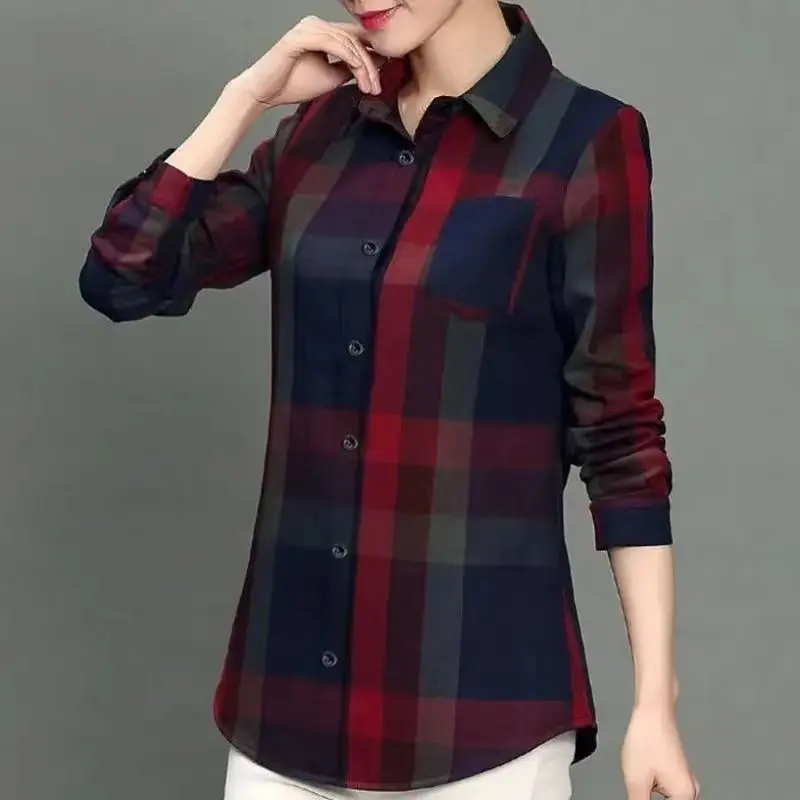 Áo Áo Cánh Ngoại Cỡ Áo Sơ Mi Kẻ Sọc Dài Tay, Áo Cánh Nữ Mùa Thu, Áo Áo Cánh Mỏng Dáng Rộng Vừa Vặn, Áo Nữ