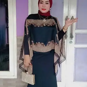 Selendang Cardigan Wanita Syal Sutra Serbaguna Pantai Perlindungan Uv Syal Scarf Mutiara Bunga Jambu Mete Eropa Dan Amerika Pelindung Sinar Matahari Wanita Jaket Motif Kemeja Sifon Outer Kebaya Pernikahan Selendang