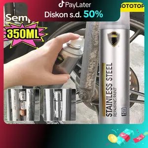 Cat Semprot Chrome 350ml Chrome Spray Pain Warna Chrome Krum Stainless Automotive Metallic Paint Chrome Car