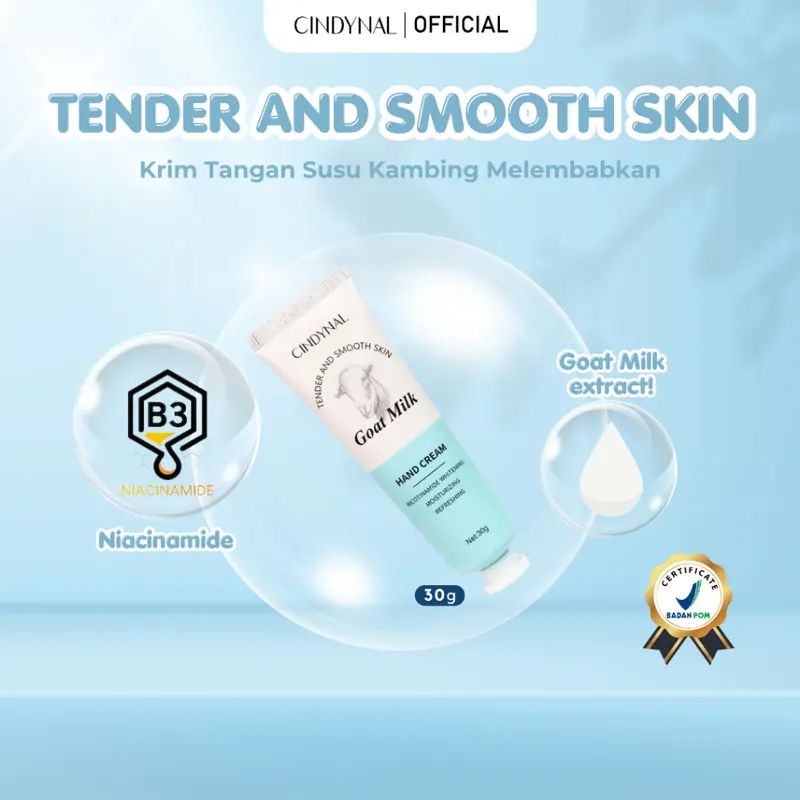 BPOM EXGYAN Hand Cream Goatmilk Krim Tangan Handbody Whitening 30g Niacinamide 3