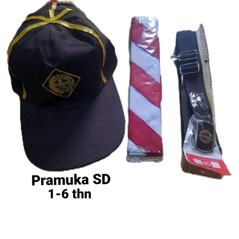Paket pramuka sd-smp.dasi sabuk dan topi 1