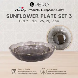 [BEST DEAL] Pero Sunflower Plate Set 3