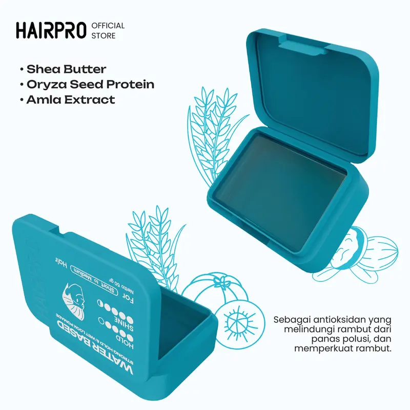 ORIGINAL Hairnerds Professional WaterBased pomade rambut berkilau asli 6