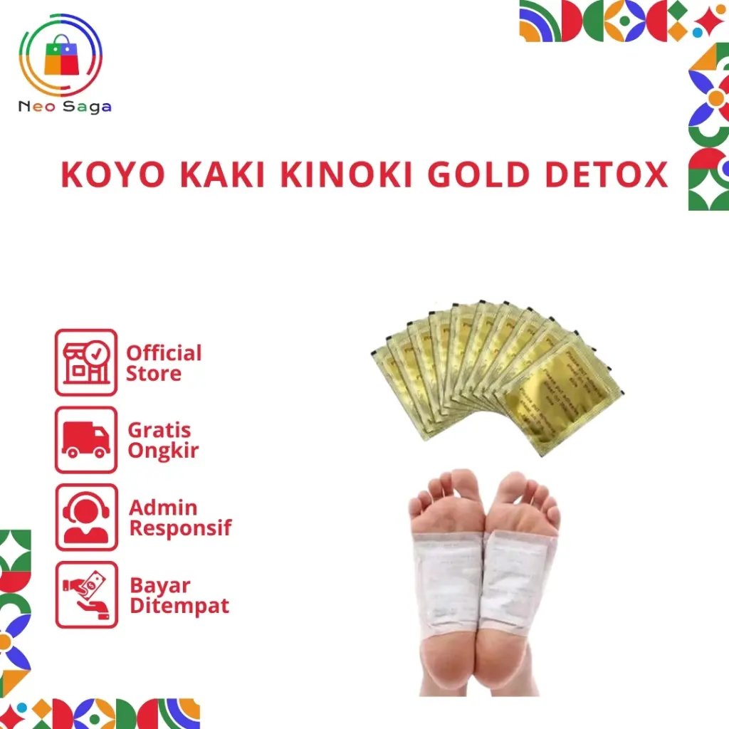 Koyo Kaki KINOKI GOLD Penyerap Racun Herbal Detox Foot Patch Bamboo