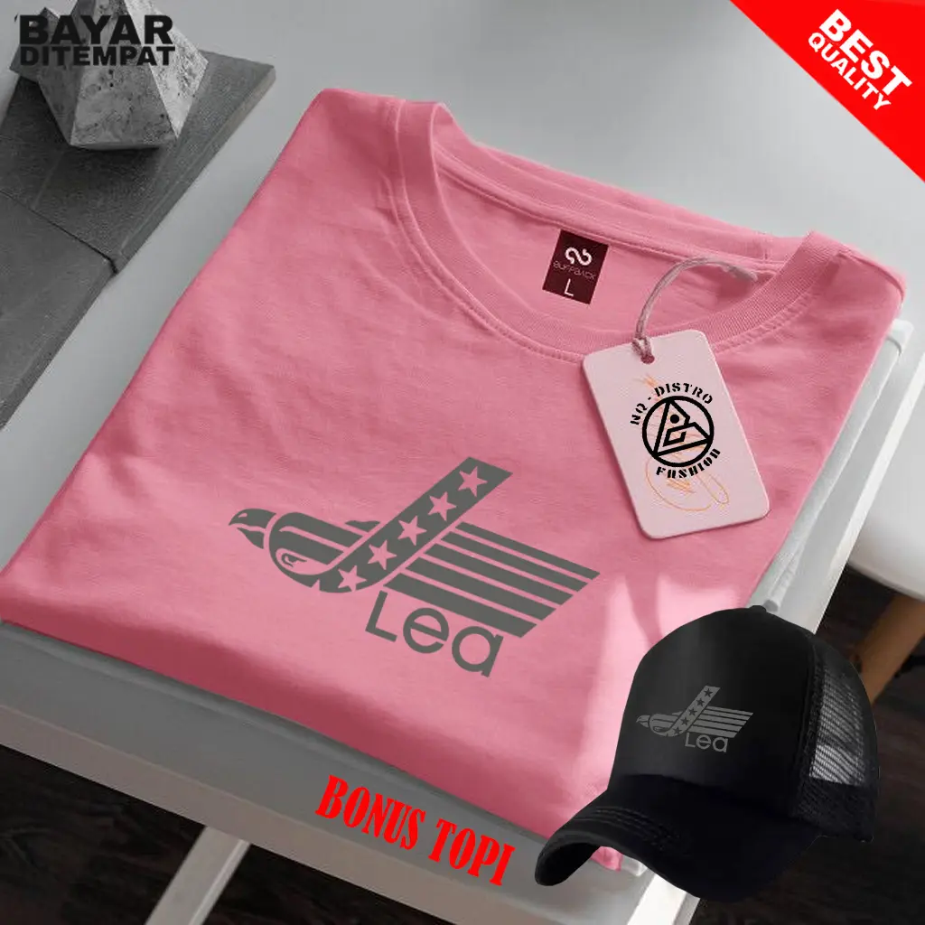 COD BONUS TOPI Baju Kaos LE text SILVER/Baju Kaos Pria Lengan Pendek / TShirt Distro Cotton Combed 30s Premium