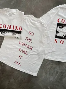 T-shirt Desain Gaya Keren “COMING SOON” – Pesan Kuat, Siap Menjadi Pemenang!