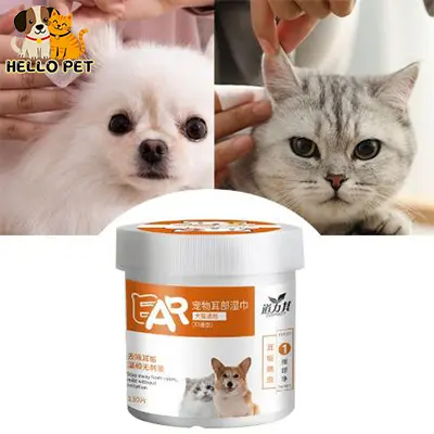 130PCS/Box Pet Eye Wet Wipes Cat Dog Tear Stain Remover Pet Cleaning Paper Tissue Aloe Wipes