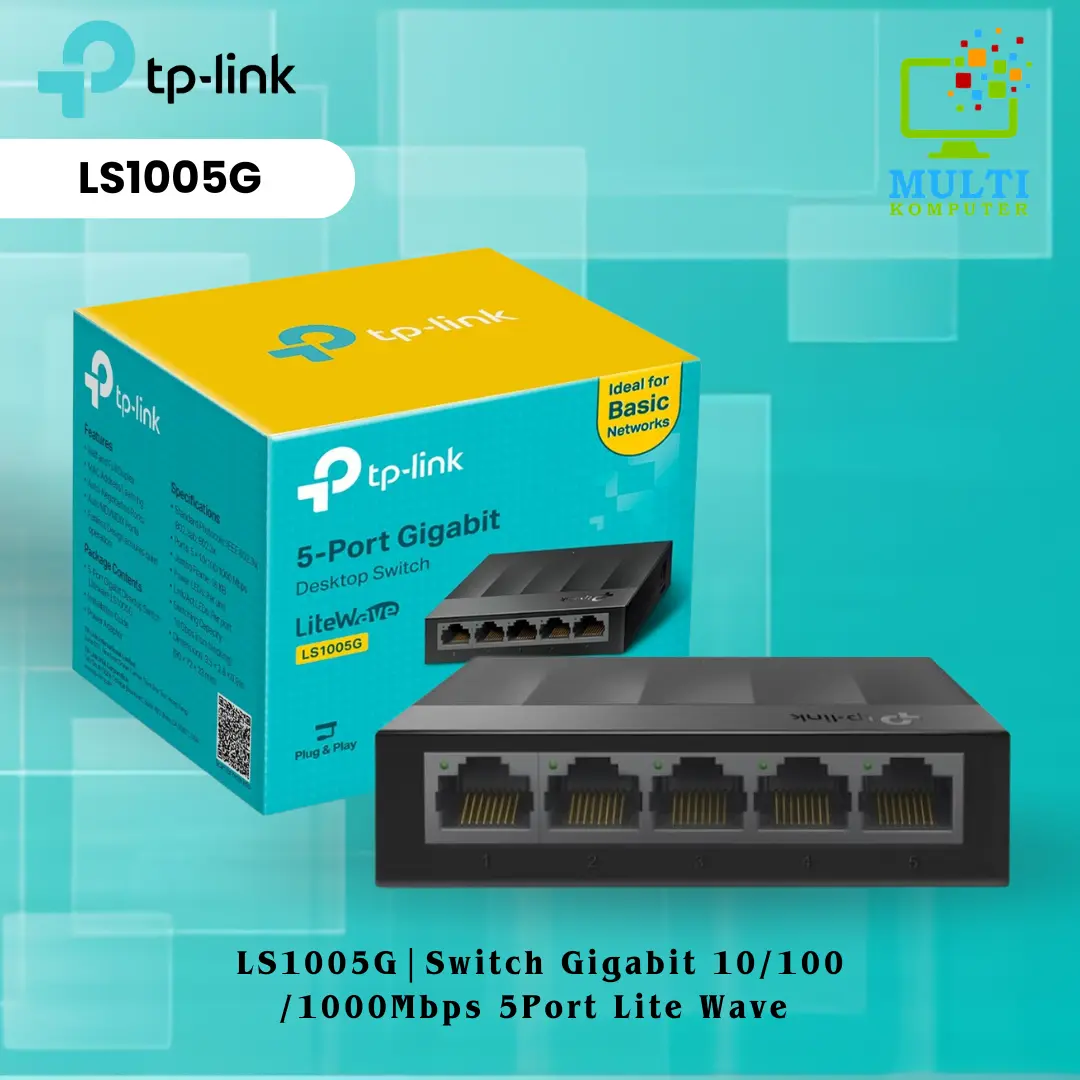 TP-link TL-LS1005G 5-port 10/100/1000Mbps Desktop Network Switch Plastic