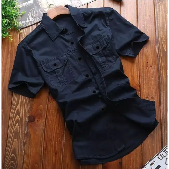 Z☎3G Cod-8Warna 5Ukuran/ Kemeja Pria Lengan Pendek / Hem Pria Pdl Hylos  P♥1H