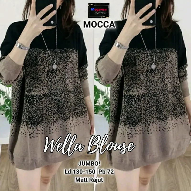 Wella blouse rajut import jumbo melar Knitwear 0