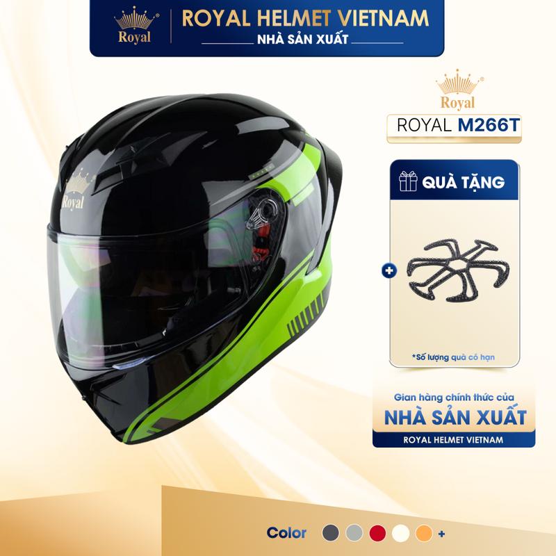 Mũ Bảo Hiểm Fullface Royal M266 Tem 2 Kính Chính Hãng, Nón Bảo Hiểm Đi Phượt Fullface Cao Cấp Cho Nam Nữ | Trực tiếp từ NSX