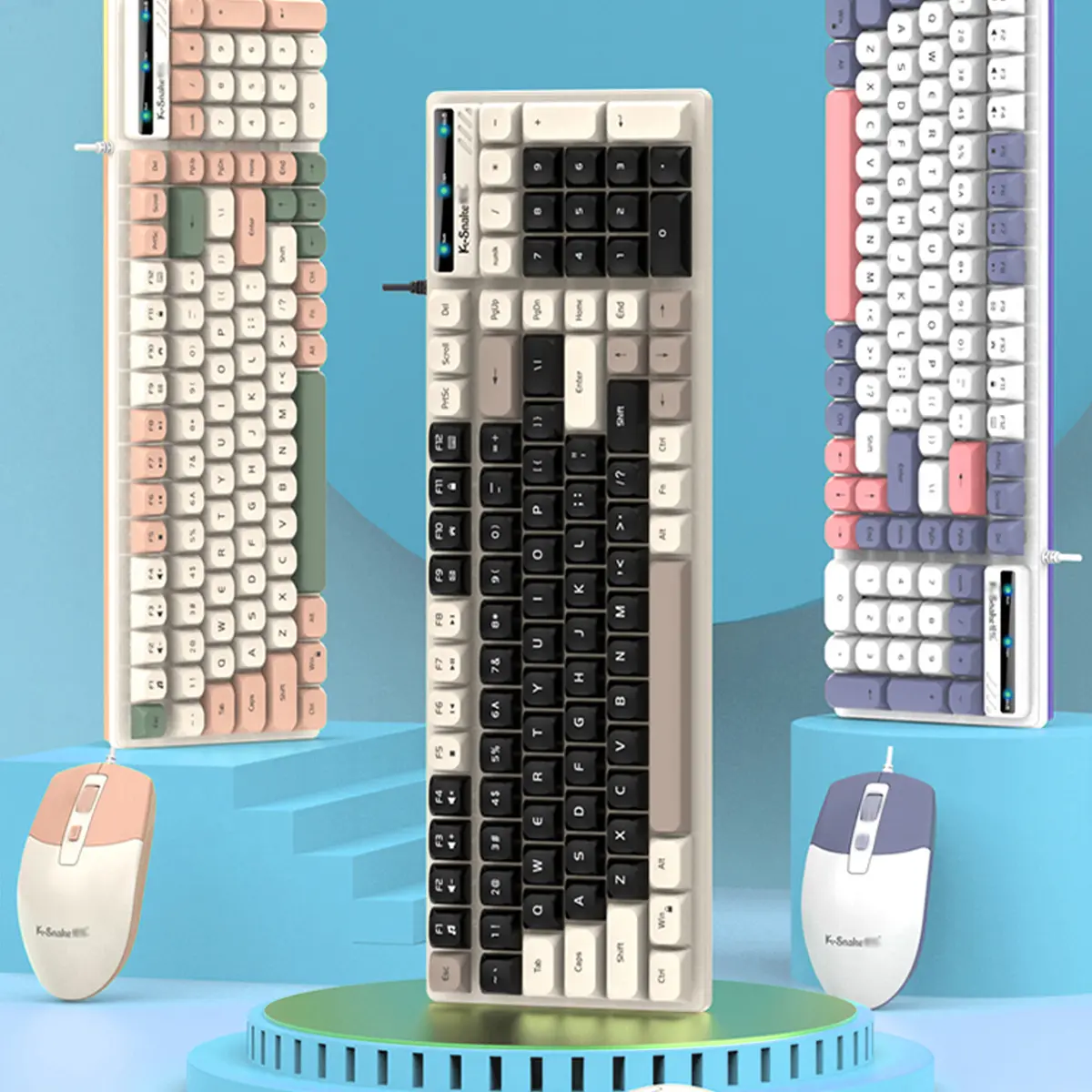 Mechanical Keyboard and Mouse, USB Backlit wired Keyboard, Gaming Keyboard for Gaming, Office, Multimedia Roller Keys, Gifts for Friends, Gaming Accessories