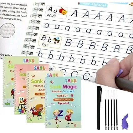 Sank Magic Book Set Isi 4 Buku + Magic Pen + Refill | Buku Panduan Anak | Edukasi Alat Belajar Paud