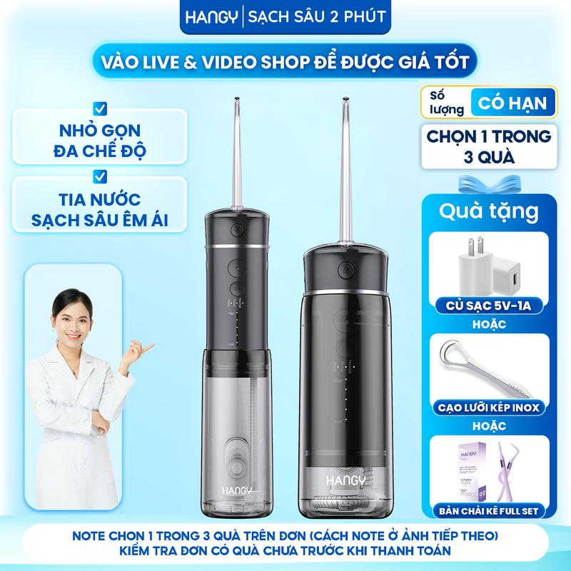 Máy tăm nước HANGY HM23 Pro O16 – Làm sạch kẽ răng gấp gọn tiện lợi | máy tăm nước cá nhân mini du lịch