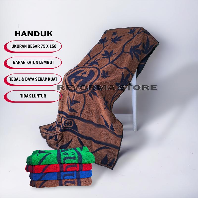 Handuk Mandi Dewasa Ukuran Besar Bahan Cotton Tebal Menyerap Air 0