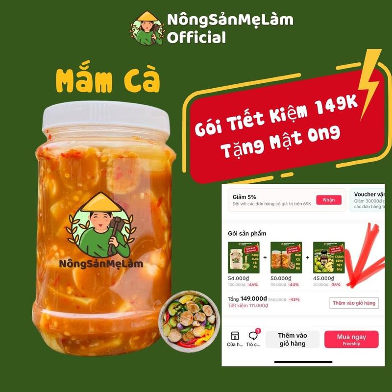 Mắm cà đu đủ miền Trung nông sản mẹ làm - cà pháo đu đủ ăn với cơm, bún, thịt luộc - cay, chua #NSML Food cay