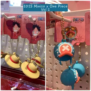 MINISO x ONE PIECE LUFFY HAT KEYRING CHOPPER EGGHEAD ISLAND COLLECTION KEYCHAIN TOPI LUFF CHOPPER GANTUNGAN ACRYLIC BAG CHARM MERCHANDISE ONEPIECE MINISO EGG HEAD ORIGINAL OFFICIAL COLLECTION 2025 MINISO ONE PIECE VOL 2