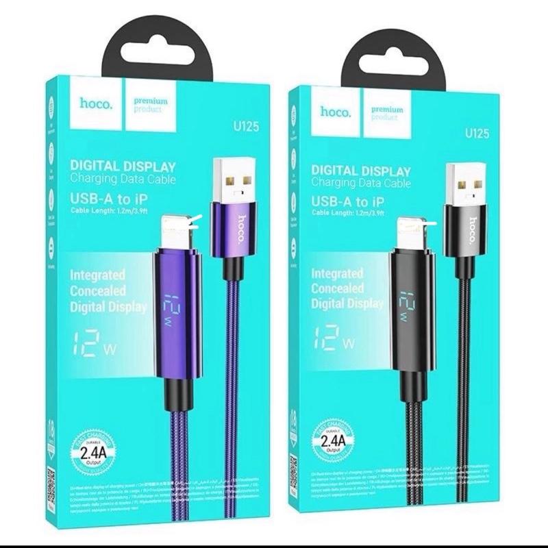  Cáp sạc iPhone led hiển thị công suất sạc 5v 2.4A 12W U125 chính hãng HoCo Phụ Kiện Usb 