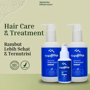 Paket Madevine 1 Oil + 2 Shampo - Perawatan Rambut Rontok, Rusak & Ketombe