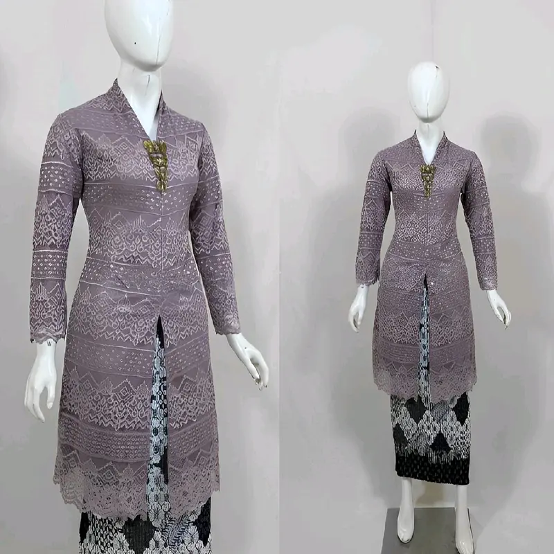 Atasan Kebaya Tunik Brokat Modern Baju Kondangan Panjang Brukat Malika 6