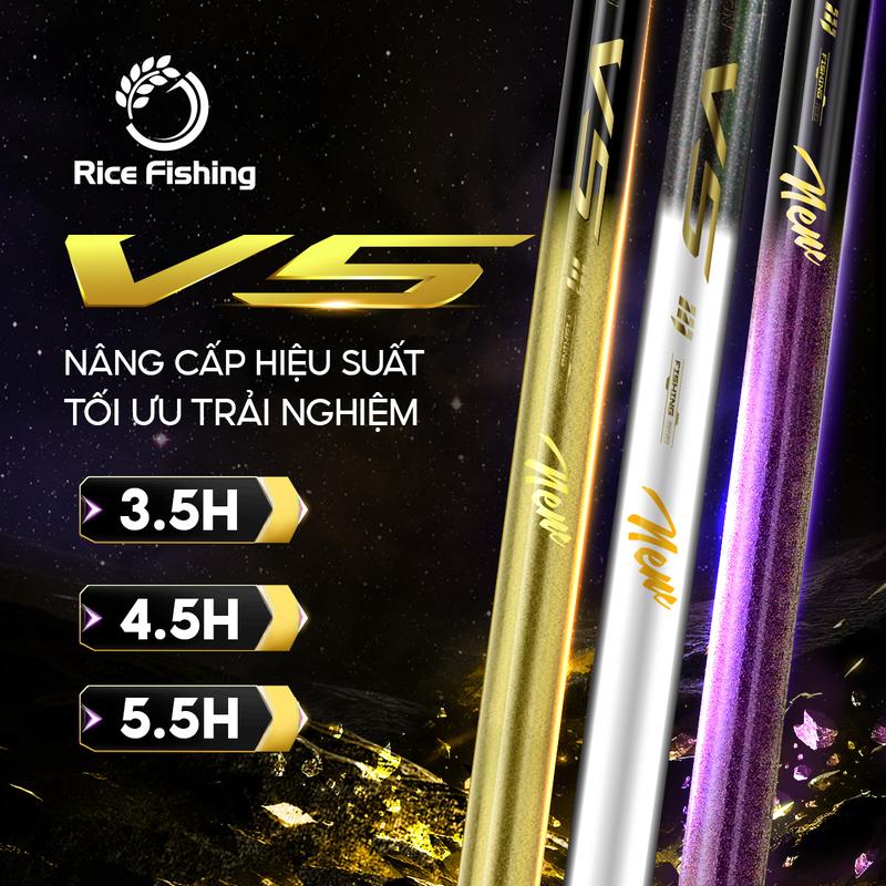 Cần câu đài V5 Thế hệ 3 Rice Fishing Carbon 30T 36T & 40T Nâng cấp phiên bản mới 2025 CC-39