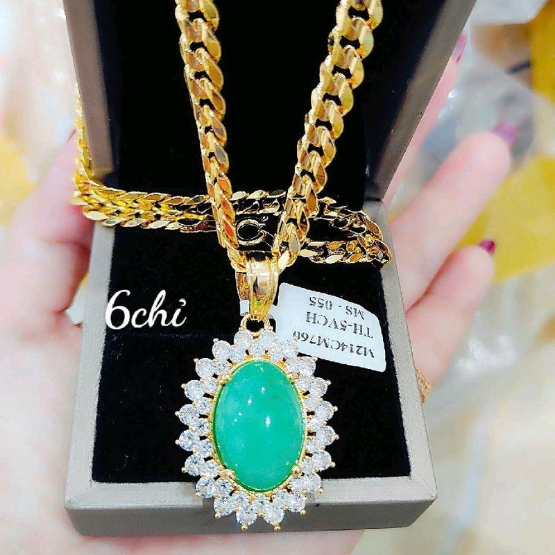 Dây chuyền khoen lật  xi mạ vàng 18.k  dài 55cm 60cm cắt được .