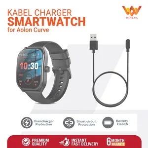 Kabel USB Charger Casan Smartwatch Jam Tangan Aolon Curve Magnetic Smart watch Type A Charging