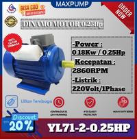 Gambar MAXPUMP Mesin Dinamo Elektro Motor 180 watt 1 Phase 0,25 Hp 2 Pole 2800 RPM 2860 rpm 220V Penggerak Mesin Dynamo motor Termurah Dinamo Alat Pertukangan DInamo Motor Gulungan Tembaga dari Poseidonpump Kota Administrasi Jakarta Utara 1 Tokopedia