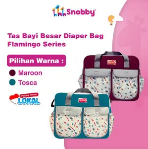 Snobby Tas Bayi Besar Flamingo Series Aplikasi Saku Print - TPT5273 Bags