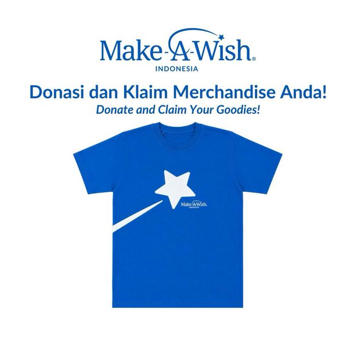 Gambar Make-A-Wish Indonesia Kaos Biru Bintang Besar Big Star dari Make-A-Wish Indonesia Kota Administrasi Jakarta Pusat Tokopedia