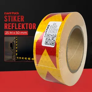 Permata Mall- TaffPACK Stiker Reflektor Pemantul Cahaya Tanda Panah Warning Sign - TP5