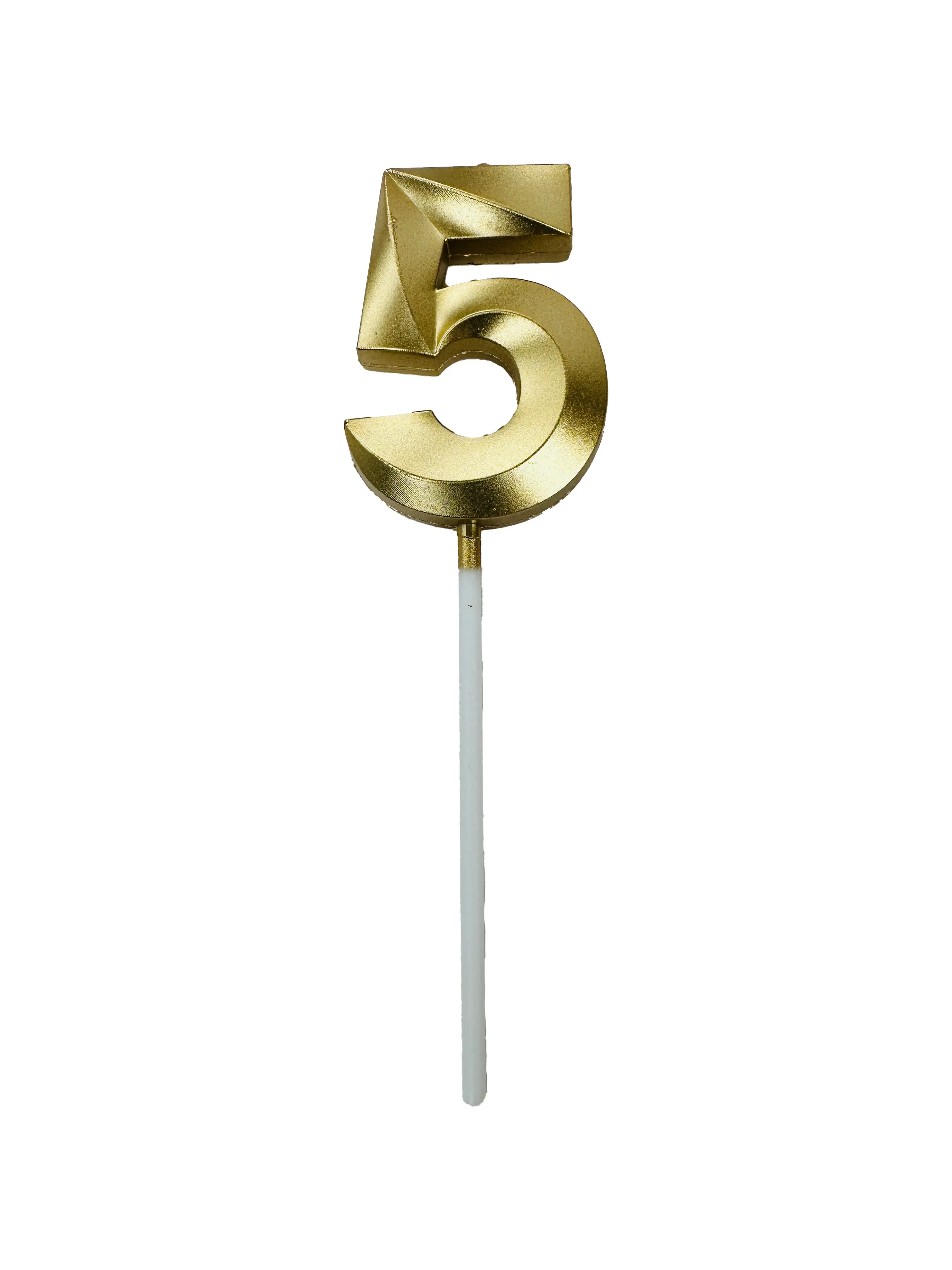 Gold Shining Single Number Candle #5