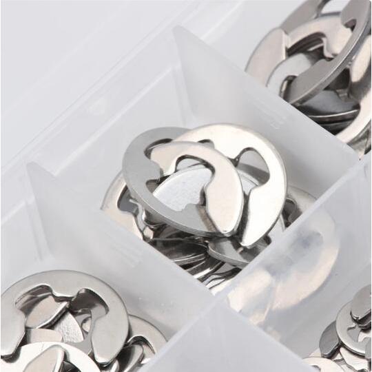 200Pcs  Snapring Type E / Snap Ring Type E / Snapring Stainless Steel / Retaining Snap Ring / Circlip Kit / External Retaining Ring Circlip Kit / Snapring / Circlip /Retaining 4