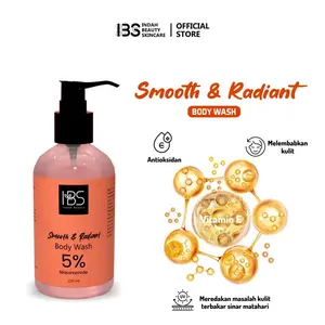 IBS Sabun Mandi Cair 250 ML dengan Niacinamide 5% & Vitamin E untuk Perawatan Kulit Tangan Tubuh Wangi Tahan Lama Mencerahkan Kulit Antioksidan