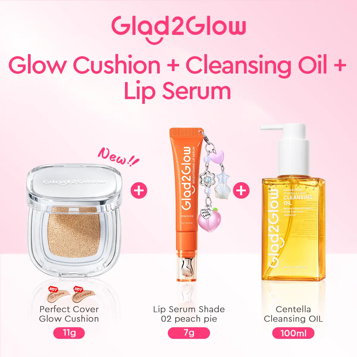 [3PCS] Cushion + Cleansing Oil +Lip Serum 02
