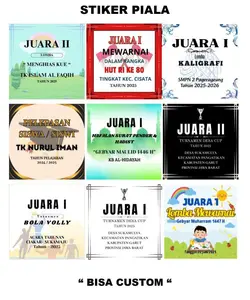 Stiker tropy W4 | Stiker Box Piala bisa costum