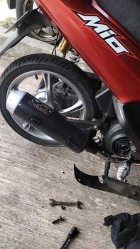 Product Review of Termurah terlaris knalpot standar racing copy tzm project beat mio scoopy vario suara ngebass adem fullset + tameng end Muffler from Z**1 2