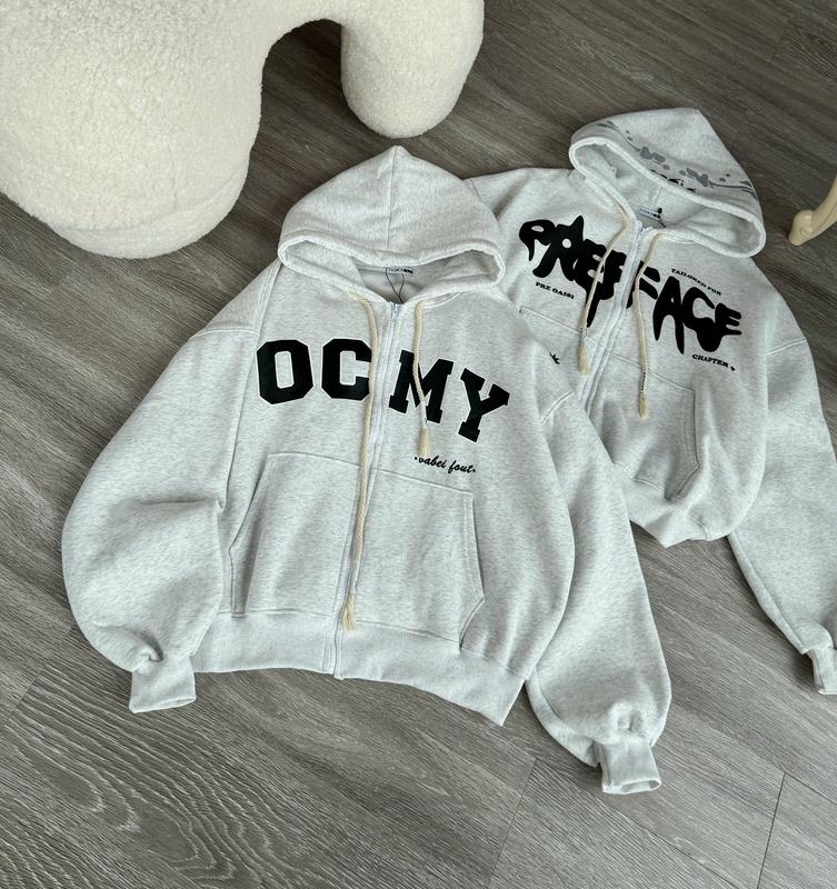  ÁO KHOÁC NỈ TÀU L1 from rộng Boxy nam nữ Unisex  OCMY  