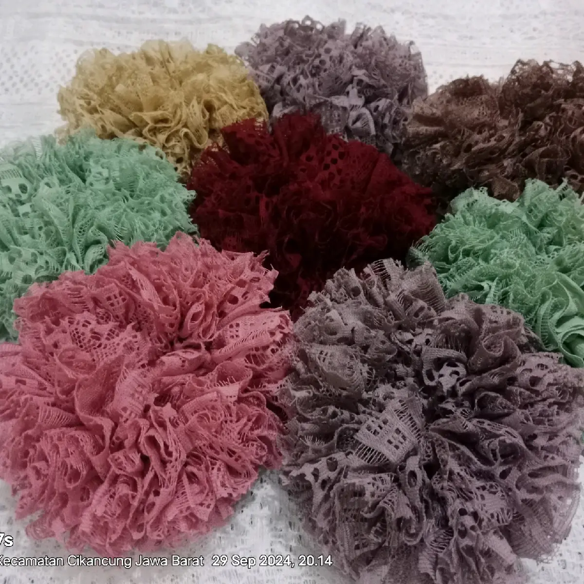 cepol hijab scrunchie bahan tulle/malika  harga per 4 pcs // jumbo cepolan ikat rambut wanita