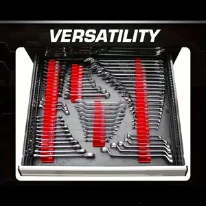 20-Pocket Magnetic Hex-Shaped Modular Toolbox Holder Storage Organizer for Spanners, Durable Plastic Construction