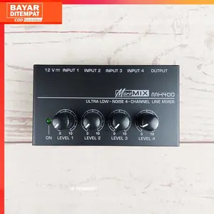 (100% BARANG ORI) Micromix Professional Ultra-compact Karaoke Mixer Amplifier 4 Ch - MH400