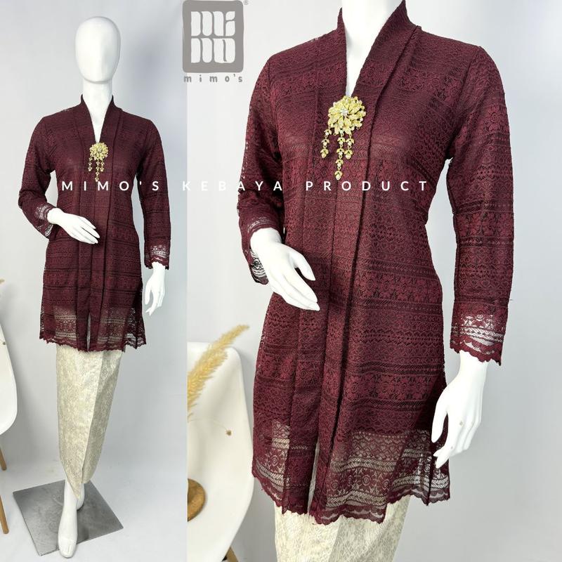 Kebaya kartini/ kartini brokat/ kebaya tunik/kebaya modern/ kebaya favorite/kebaya simple/Kain Lilit/kebaya lamaran/kebaya kerah/songket lilit/kebaya mewah/motif brokat/kebaya atsan/kebaya pesta 1
