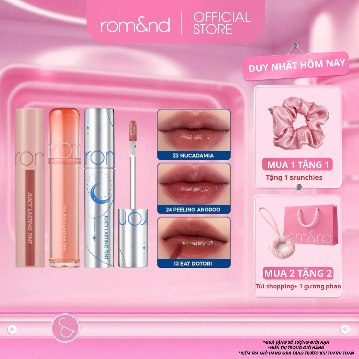 Son Tint Lì Trang Điểm Hàn Quốc Romand The Juicy Lasting Tint Cosmetic Son Môi Mỹ Phẩm