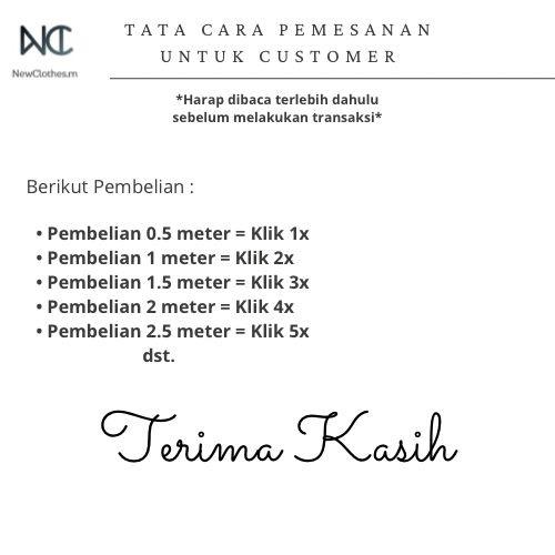 Kain Celana - Harga Per setengah meter (0.50 m) - Lebar Bahan 1,5 M 2
