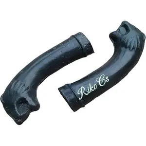 Gagang Golok Motif kepala Macan Hitam Bahan PVS Plastik Ringan