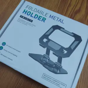 Stand Tablet iPad 360 Derajat Rotatable Adjustable Holder Meja Aluminium Universal Anti Goyang
